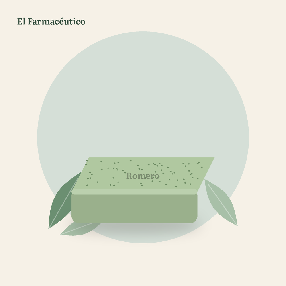 Jabón artesanal de romero 120 g